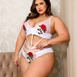 BODY PLUS SIZE FLORAL SEM BOJO