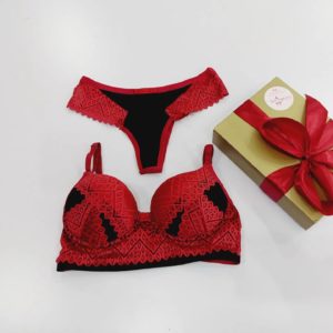 LINGERIE TIANA BICOLOR COM RENDA