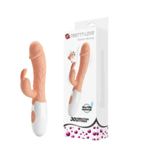 Vibrador com Detalhe de Glande e Estimulador Clitoriano  30 Modos de Vibração