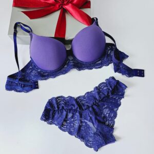 CONJUNTO COM BOJO E CALCINHA RENDADA FIO DUPLO