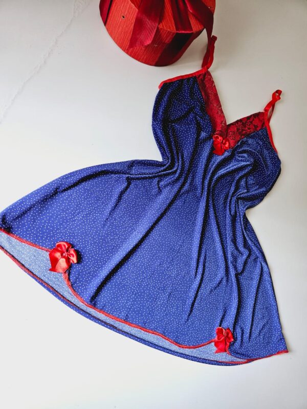 CAMISOLA CURTA E ESTAMPADA EM MICROFIBRA - AZUL - Image 2