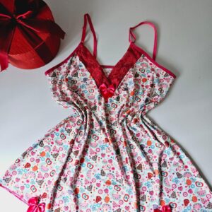 CAMISOLA CURTA E ESTAMPADA EM MICROFIBRA – ROSA