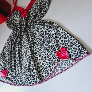 CAMISOLA CURTA E ESTAMPADA EM MICROFIBRA