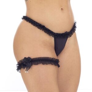 CALCINHA SENSUAL COM LIGA – PRETA