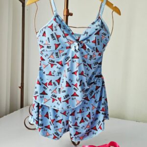 SHORT DOLL ESTAMPADO  COM BLUSA DE ALÇA