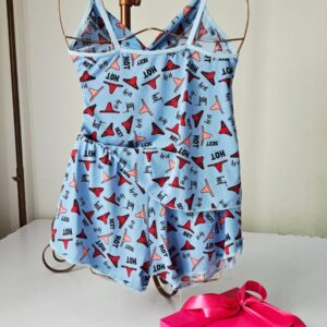 SHORT DOLL ESTAMPADO  COM BLUSA DE ALÇA