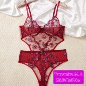 BODY FLORAL EM TULLE SEM BOJO COM ARO